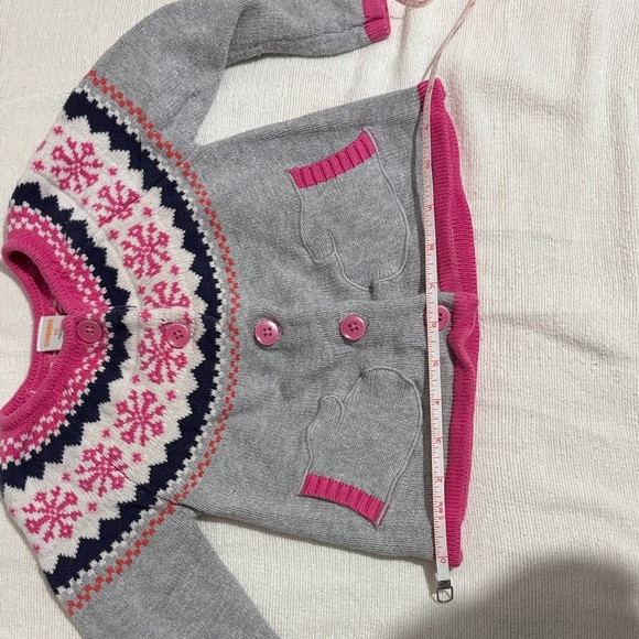 Gymboree Gray and Pink Kids Cardigan Sweater - Picture 6 of 7